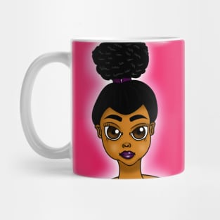 Brown skin girl digital art Mug